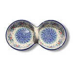 942 Bunzlau dubbele schaal met handvat (oog) 2973X Overige Schalen